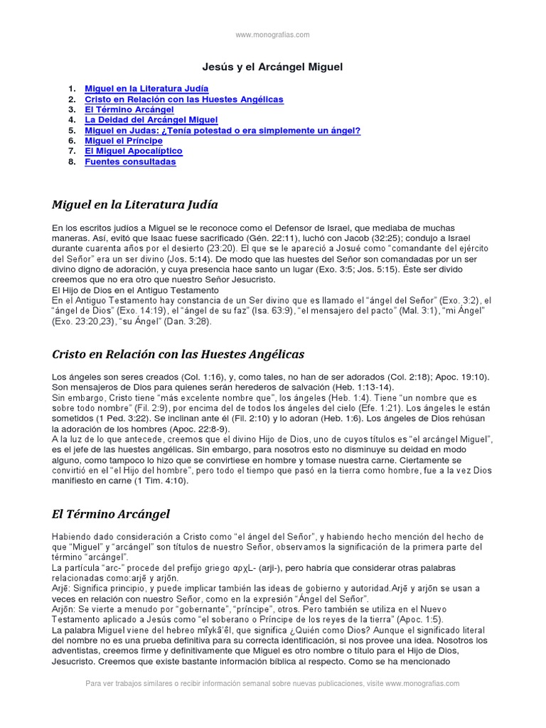 Jesús y el Arcángel Miguel | PDF | Jacob | Miguel (Arcángel)