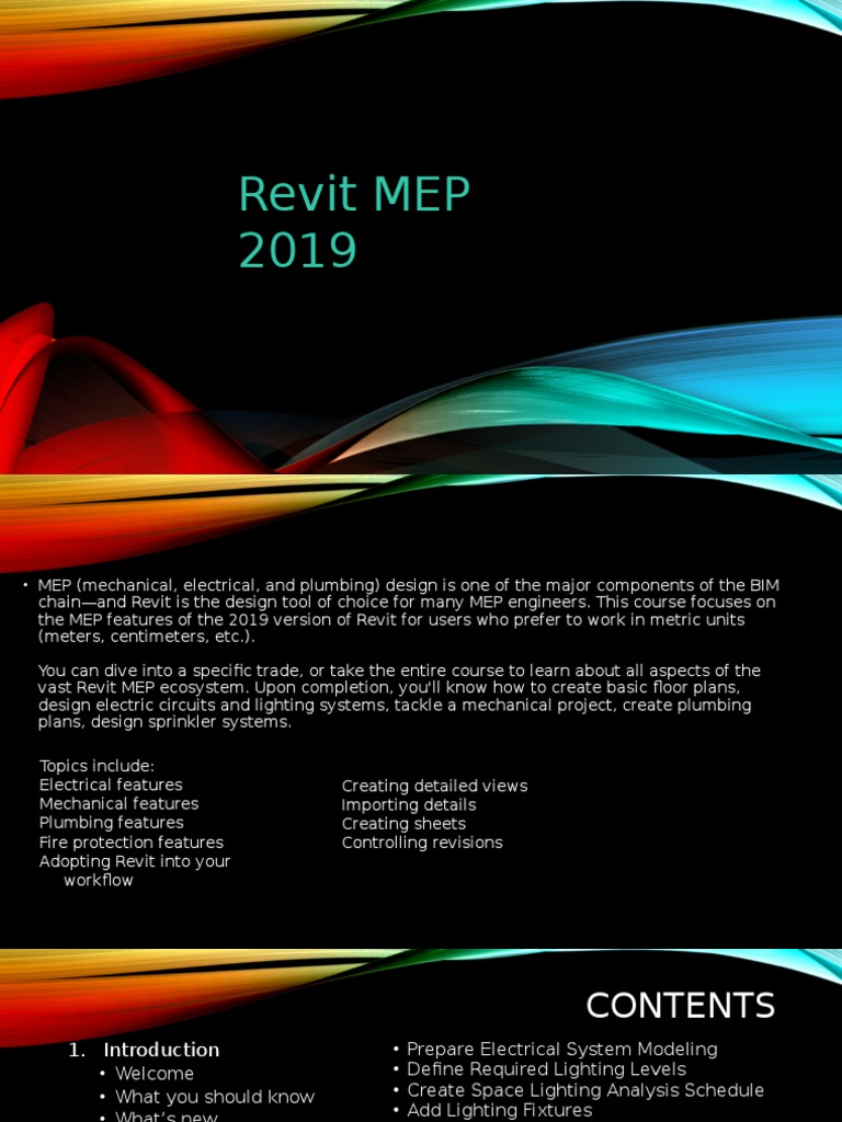 Silabus Revit 2019 Mep Design Plumbing Autodesk Revit