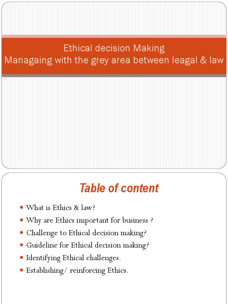 Ethical Decision Making in Business | PDF