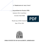 Critique On "Mumbai Metro & Aarey' Forest.": Instructor: Prof. Avani Desai Associate: Sanvit Shah