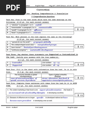 2008 English Exam: Reading & Writing Tasks | PDF | Wealth | Economies