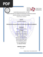 Procesos de Evaluacion en Normales