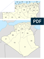 Algeria, Administrative Divisions (+northern) - Nmbrs (Geosort) - Monochrome