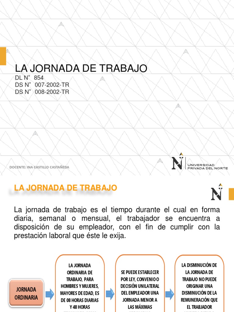 Clase 5 de Derecho Laboral La Jornada de Trabajo | PDF | Tiempo de ...