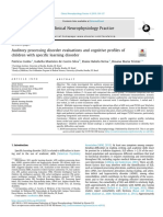 Auditory Processing and Cognitive Profiles in Children with Specific Learning Disorder