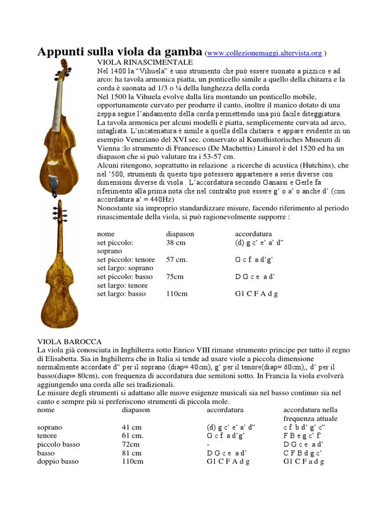 Viola Da Gamba | PDF