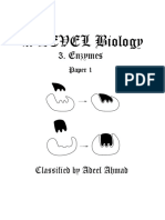 AS BIOLOGY 9700 Classified Past Paper 1 Questions Topic 3 Enzymes