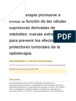 La Radioterapia Promueve e Inhibe La Función de Las Células Supresoras Derivadas de Mieloides_ Nuevas Estrategias Para Prevenir Los Efectos Protectores Tumorales de La Radioterapia