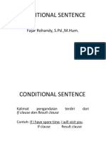 Conditional Sentence: Fajar Rohandy, S.Pd.,M.Hum