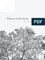 2017 Culler, Jonathan D. - Theory of The Lyric-Harvard University Press (2017)