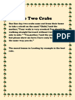 Two Crabs Learn Straight Walking From Mother Crab