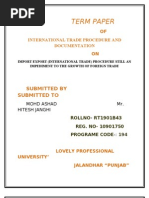 Download Term Paper Import Export International Trade Procedure Still an Impediment to the Growth of Foreign Trade by Asad Gour SN43655326 doc pdf