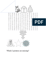 Which 2 Pictures Are Missing?: Christmas Card Christmas Pudding Christmas Tree Father Christmas Present Snow Snowman Star