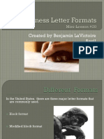 Business Letter Formats