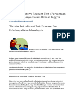 Narrative Text Vs Recount Text