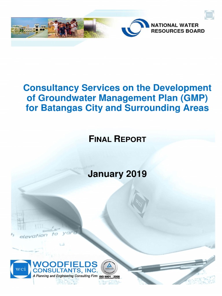 Groundwater Management Plan For Batangas Pdf Water Resources 