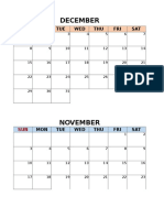 Calendar Planner OCT - DEC