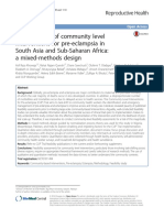 The Feasibility of Community Level Interventions For Pre-Eclampsia in South Asia and Sub-Saharan Africa: A Mixed-Methods Design