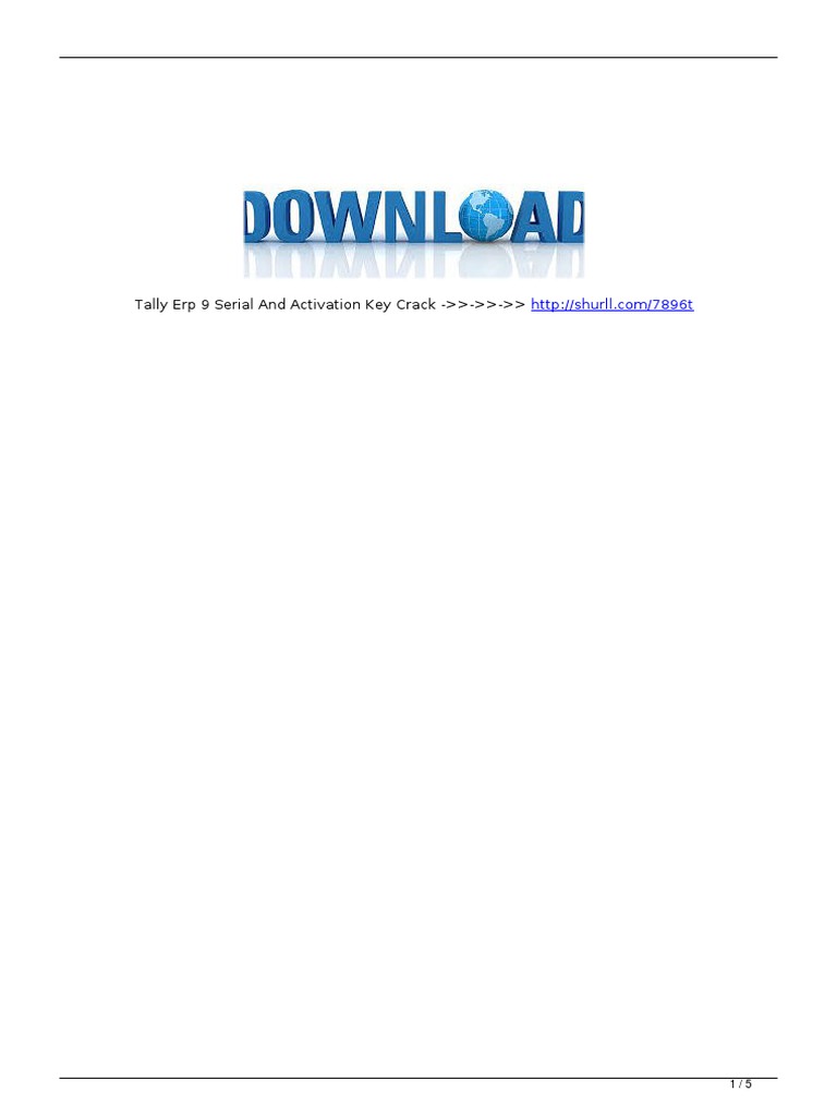 Tally Erp 9 Serial and Activation KeyDownload Free PDF