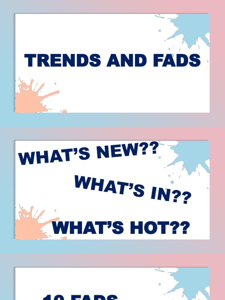 Understanding Fads and Trends Explained | PDF | Career & Growth ...