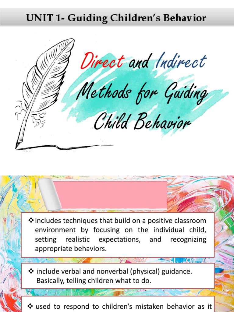 And Methods For Guiding Child Behavior: Direct | PDF | Stress (Biology ...