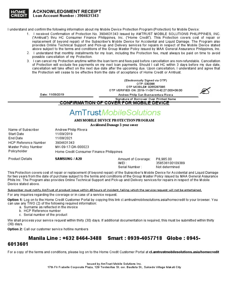 Incredible Amtrust mobile solutions home credit contact number Trend in 2022