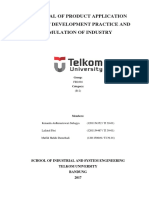 Proposal of Product Application Product Development Practice and Simulation of Industry
