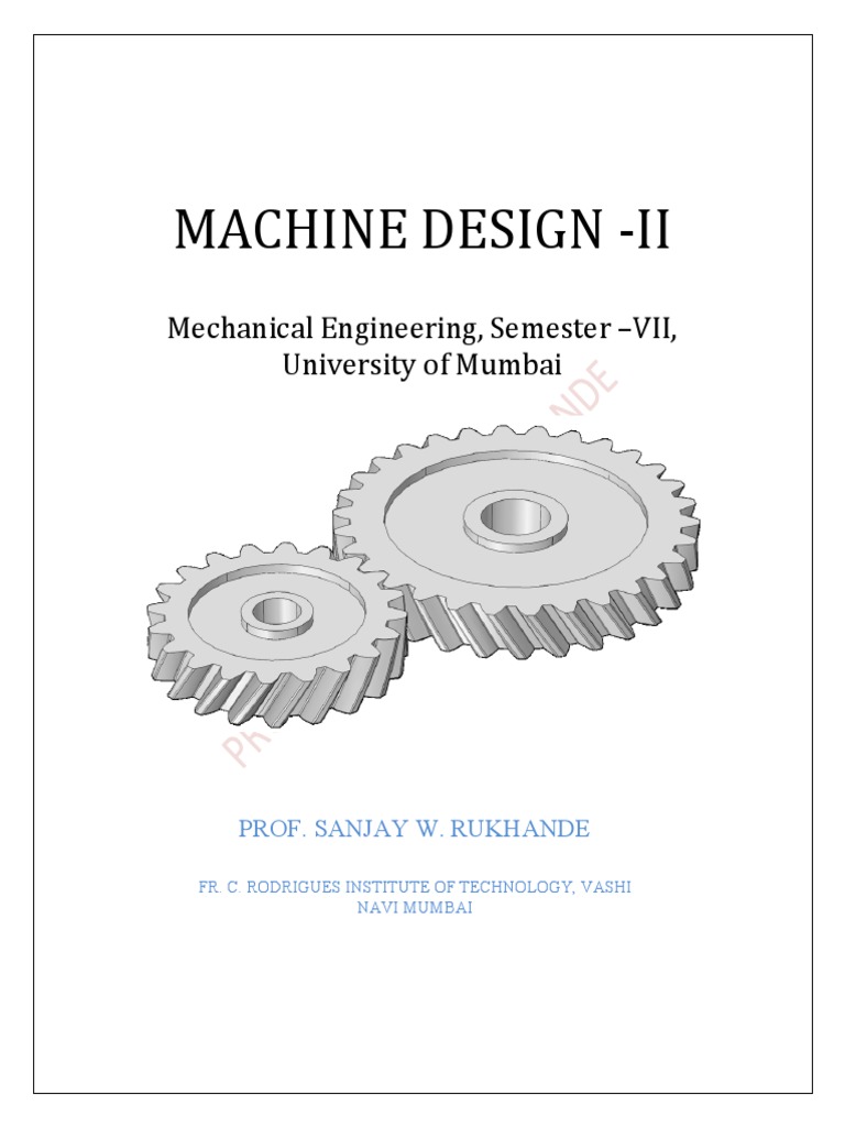 Machine Design II: Gear and Bearing Analysis | PDF | Gear | Strength Of ...