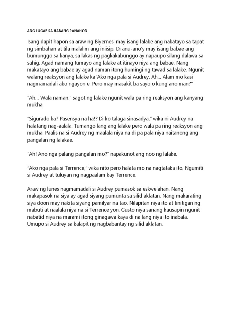 Ang lugar sa habang panahon pdf