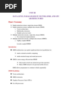 Unit Iii Data-Level Parallelism in Vector, Simd, and Gpu Architectures