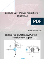 Lecture 22 - Power Amplifiers - (Contd .) : Rijil Ramchand