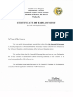 Barangai - Certificate of Employment PDF
