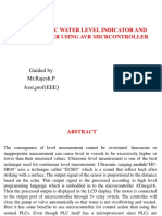 Ultrasonic Water Level Indicator and Controller Using Avr