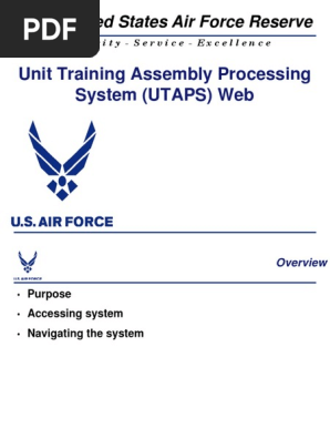 Air Force Reserve Utaps Guide Information Technology Management