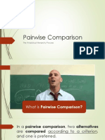 Pairwise Comparison: The Analytical Hierarchy Process