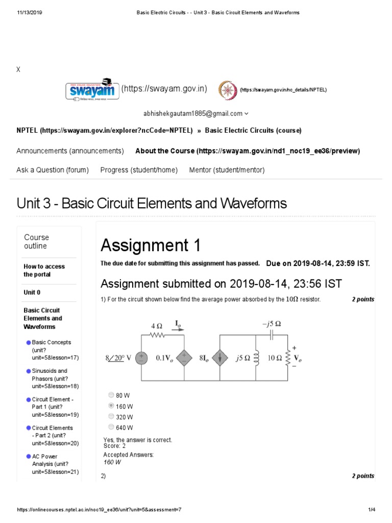 Basic Circuit Elements and Waveforms ... Circuit Diagram