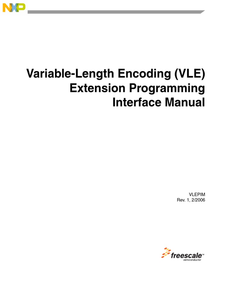 Variable-Length Encoding (VLE) Extension Programming Interface Manual ...