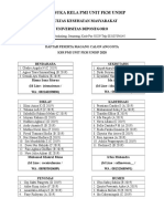 Daftar Peserta Magang Calon Anggota KSR 2020