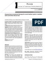 Acupuncture-Movement Therapy For Acute Lumbar Sprain: A Random-Ized Controlled Clinical Trial