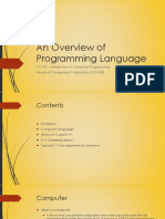 1 - An Overview of Programming Language