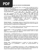 Modelo de Contrato de Aprendizagem