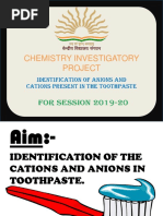 Toothpaste Ion Analysis Project | PDF | Ion | Salt (Chemistry)