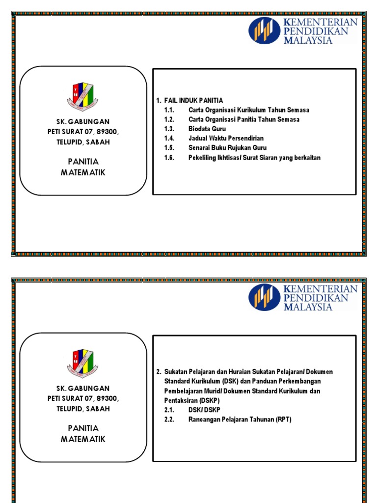 Divider Fail Panitia PDF