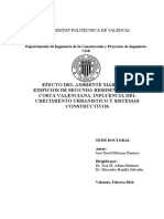 Efecto Del Ambiente Marino en Edificios de Segunda Residencia en La Costa de Valencia