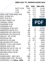 Pricelist 18 Nov'19