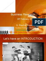 Business Research: S. Rashid Hussain