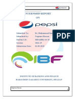 Pepsi Internship Report Pakistan Multan