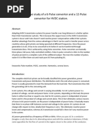 A Comparative Study of A 6-Pulse Converter and A 12-Pulse Converter For HVDC Station.