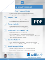 Sellhack Cold Email Checklist