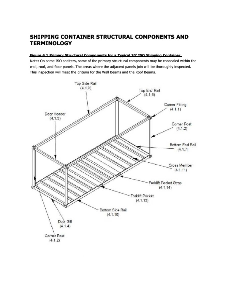 Shipping Container Structural Components | PDF | Roof | Sheet Metal